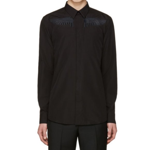 Givenchy Wing Embroidered Long Sleeve Shirt - Picture 2 of 6
